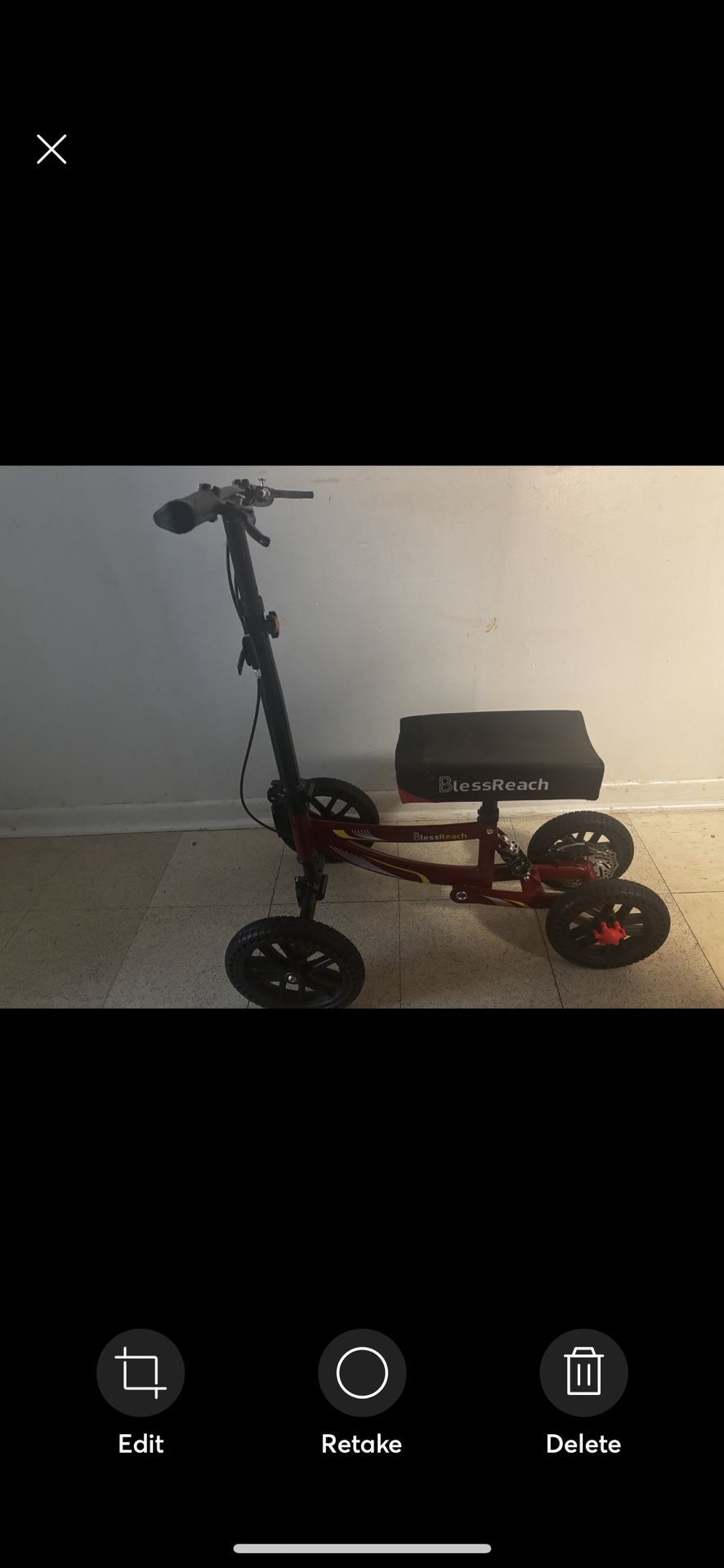 All Terrain Foldable Knee Scooter Walker - Economical Knee Walker for Foot Injuries
