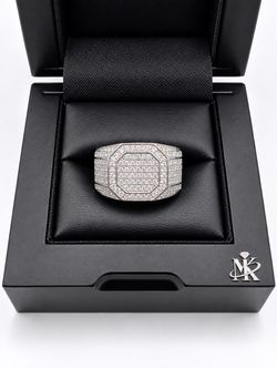 925 Sterling Silver 1.64CTW MOISSANITE Pave Men’s Ring Size 9 or 12