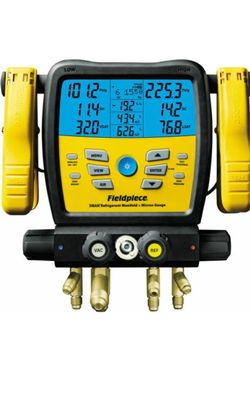 Fieldpiece SM480V 4-port SMAN Refrigerant Manifold With Micron Gauge