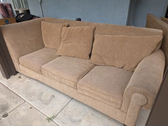 Two Piece Brown Sectional Sofa