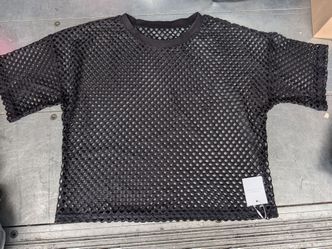 CLOZOZ Black Mesh Short Sleeve Top – Size Small – New With Tags