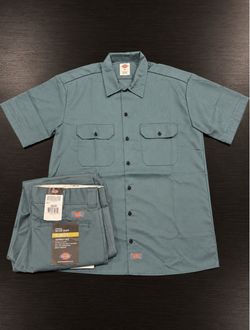 Dickies Teal Green Work Shirt & Pants Set or Separate