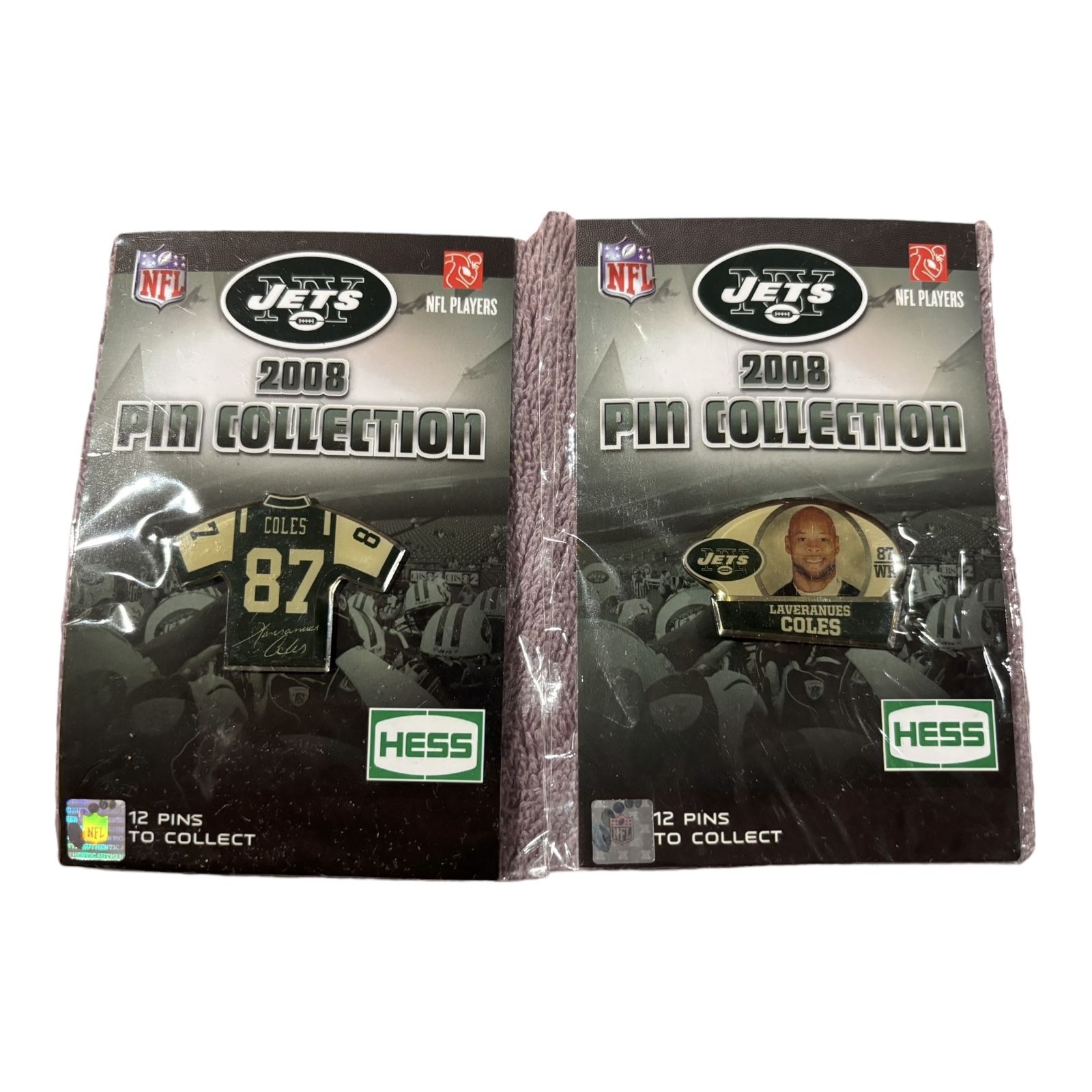 Laveranues Coles NY Jets Pin New. 2008 Hess Pin On Hat, Jacket Or Shirt/lapel