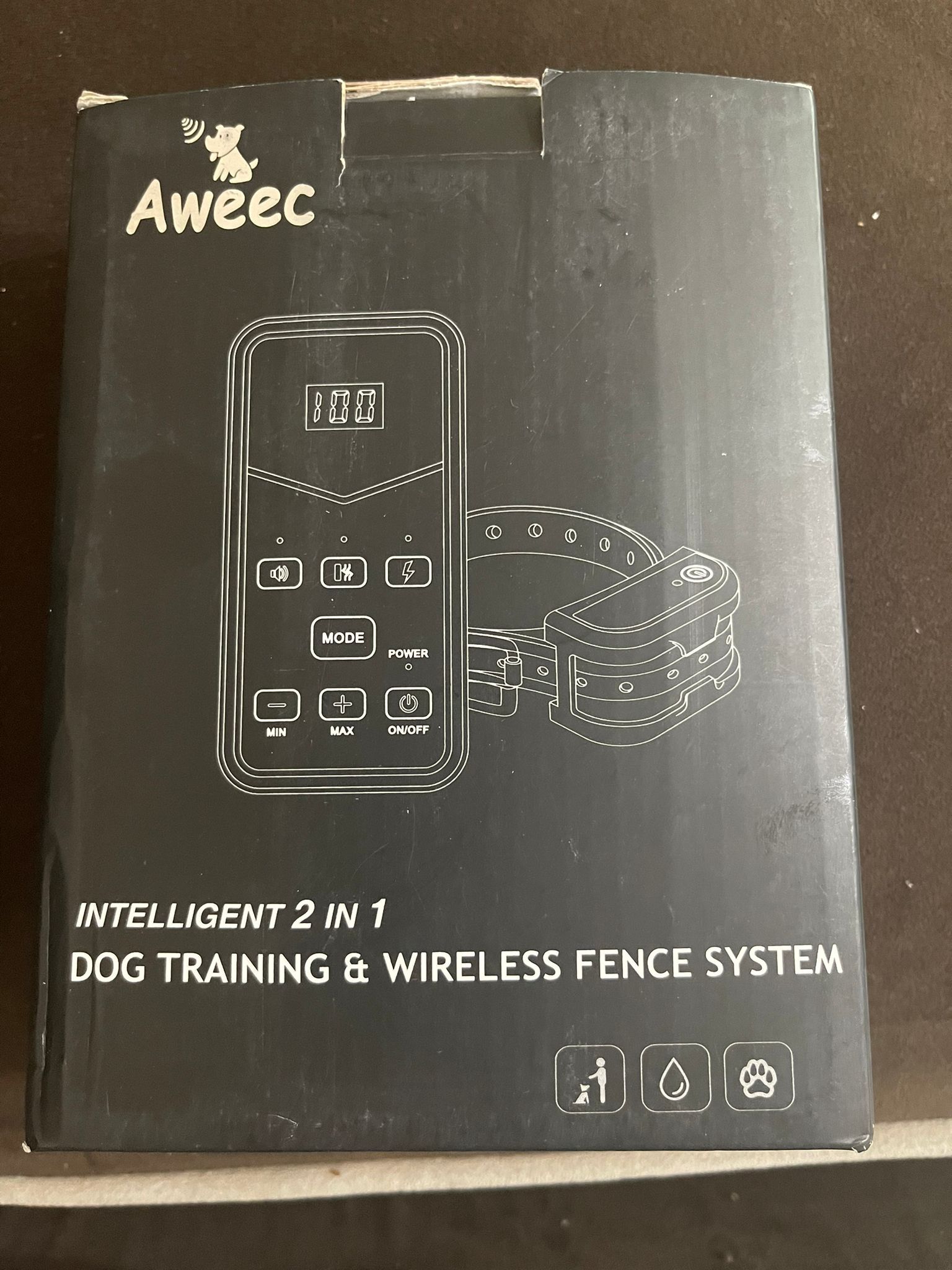 Aweec Wireless Dog Fence, 2-in-1 Electric Dog Fence & Training Collar Wit Remote