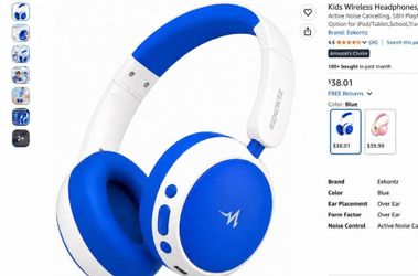 Kids Wireless Headphones,Over-Ear Headset