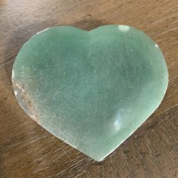 Green Heart-Shaped Stone Decor. Green Aventurine Heart bowl/dish