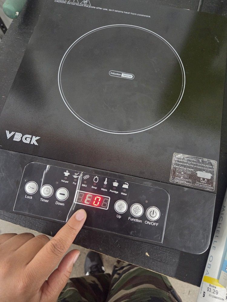VBGK Portable induction Cooktop. Single Burner
