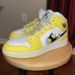 Air Jordan 1 Mid Yellow Floral 