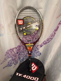 New Old Stock Vintage Wilson TX 4000 Titanium Graphite Tennis Racquet