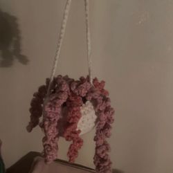 Crochet flower pot