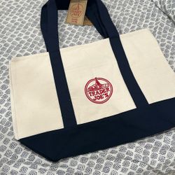 Large Navy Blue Trader Joe’s Tote Bag