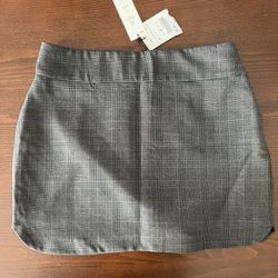 Zara Plaid Grey Skirt - Size M