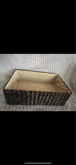 18x12” Espresso Brown Wicker Basket