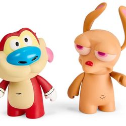 Kidrobot Ren & Stimpy Vinyl Figures 2 Pack Nickelodeon Animation 2018