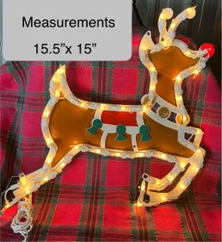 Impact Plastic Rudolf Lighted Reindeer Window Silhouette.