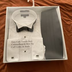 CROFL & BARROW. XL TUXEDO SHIRT