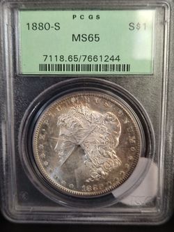 1880-S Morgan Silver Dollar PCGS MS65