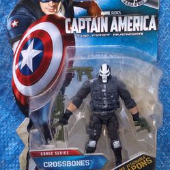 Crossbones Action Figure MOC MIP Marvel Hasbro Captain America First Avenger Comic Series Collectible