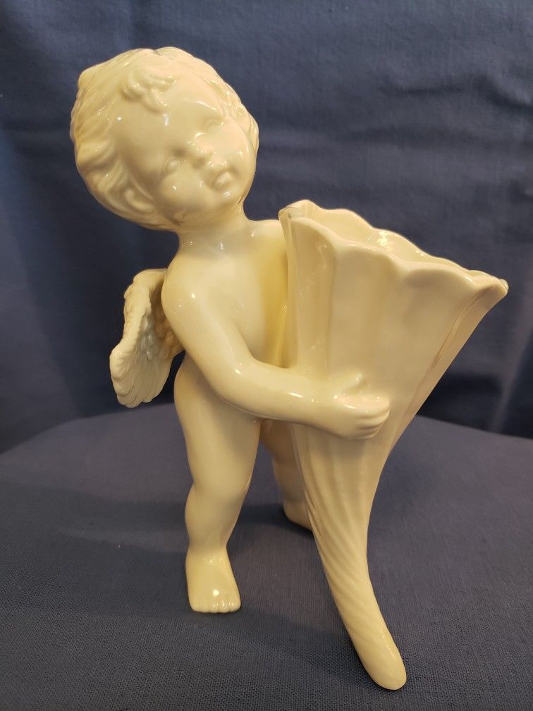 Ceramic Cherub Angel Vase