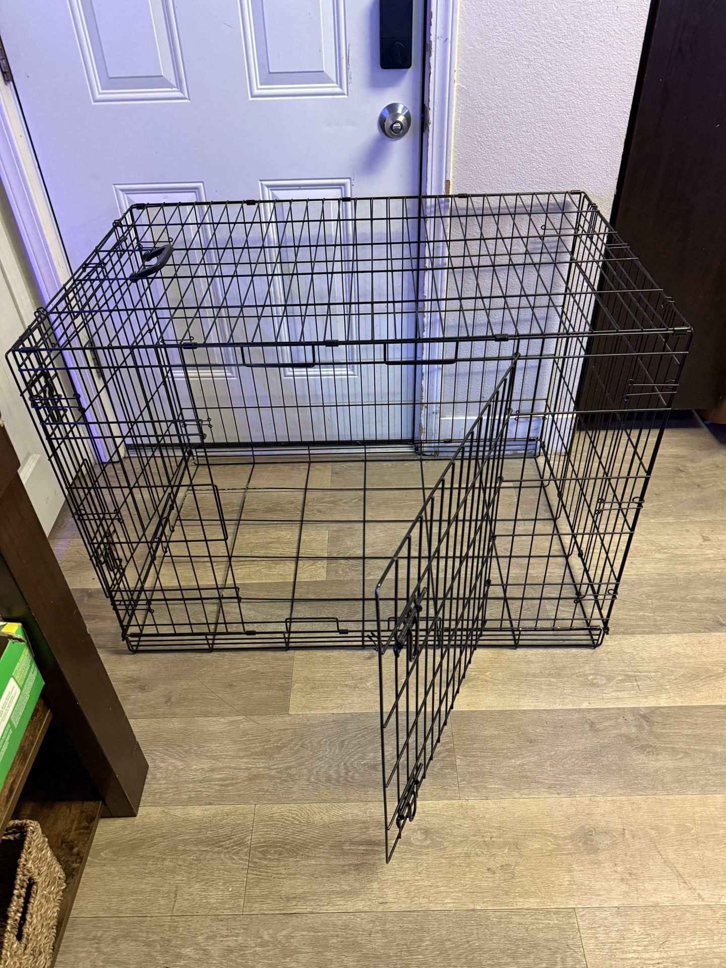 XL 2 Door Collapsible Dog Crate With Handle
