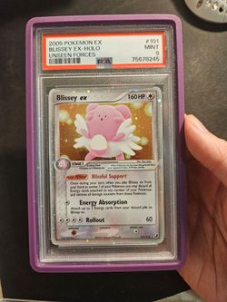Blissey Ex Unseen Forces PSA 9