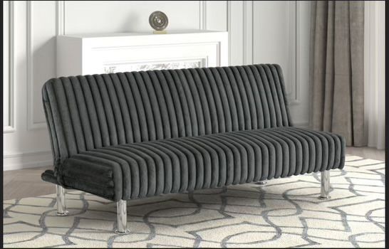 Gray New Style Futon , Bed.