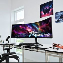 SAMSUNG 57" Odyssey Neo G9 Dual 4K UHD Quantum Mini-LED 240Hz 1ms HDR 1000 Curved Gaming Monitor NEW 🔥🔥🔥🔥🔥