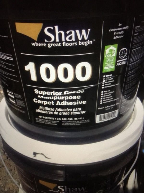 Shaw 1000 Carpet Adhesive NEW Sealed! 150 pails!!