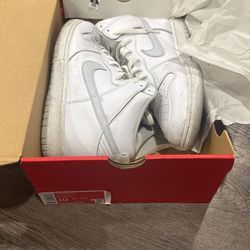 All White Dunks