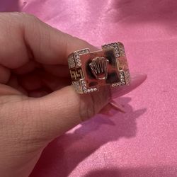 14k Gold Cubic Zirconia Men Ring