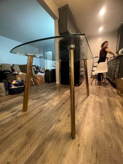 Modern Glass Dining Table – $40