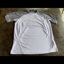 Adidas Mens Climalite Short Sleeve T-Shirt Grey/White Size Medium