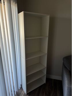 White Adjustable Bookshelf