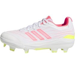 adidas Women's Adizero Instinct 3.0 TPU Softball Color: White/Solar Turbo/Solar Lemon Size: 8 Color White/Solar Turbo/Solar Lemon Heel Type No Heel