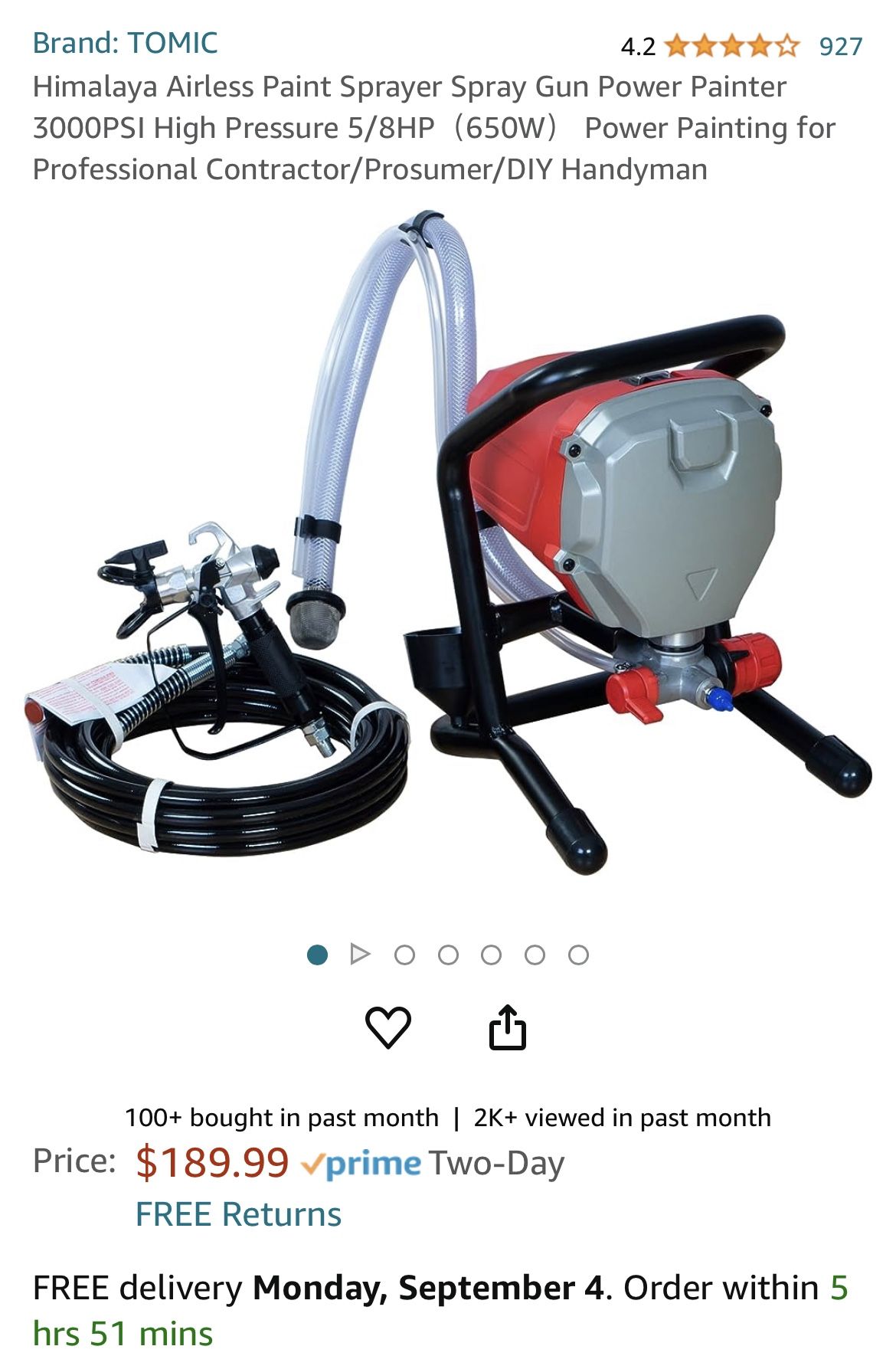 Spray Paint Machine Himalaya Airless Paint Sprayer Spray Gun Power - View #7