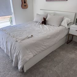 Queen bed frame mattress included