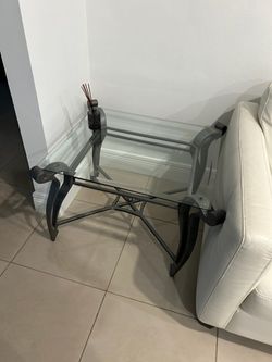 Glass Coffee Table And End Glass Table Set