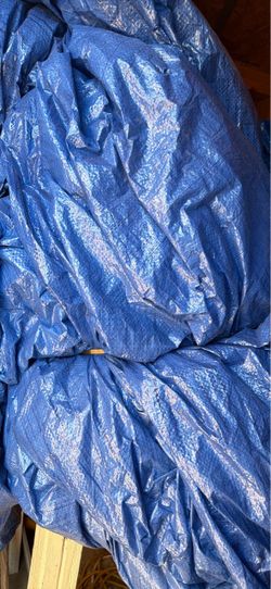 Blue Poly Tarp 50 by 100in