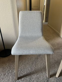  Contemporary Grey Wood Chair (BRAND NEW)