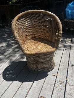 Boho Rattan Peacock Chair