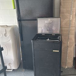 GE Refrigerator And Coolpoint Small Freezer