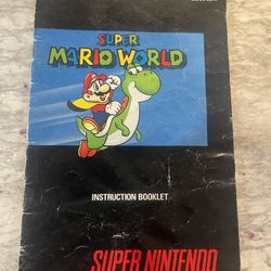 Super Mario World Booklet Only Super Nintendo SNES 