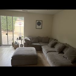 Fabric Modular Sectional Gray Couch - Super Comfy
