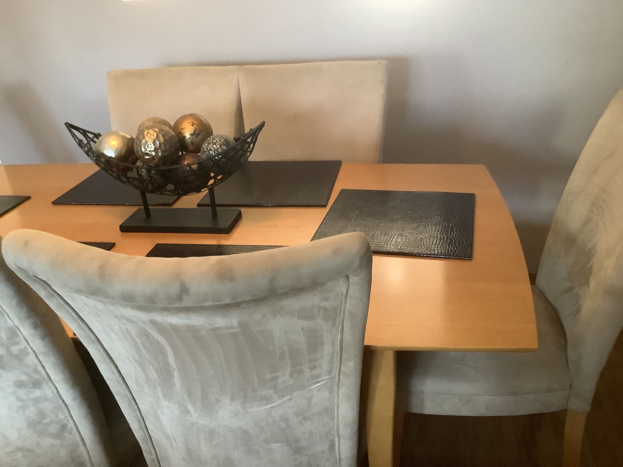 The room Place ( Harlem Furniture) dining Table With 6 Chairs for Sale