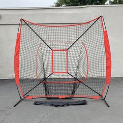 (Brand New) $55 Baseball Softball Practice Net Hitting Batting Pitching Training Set w/ Carry Bag
