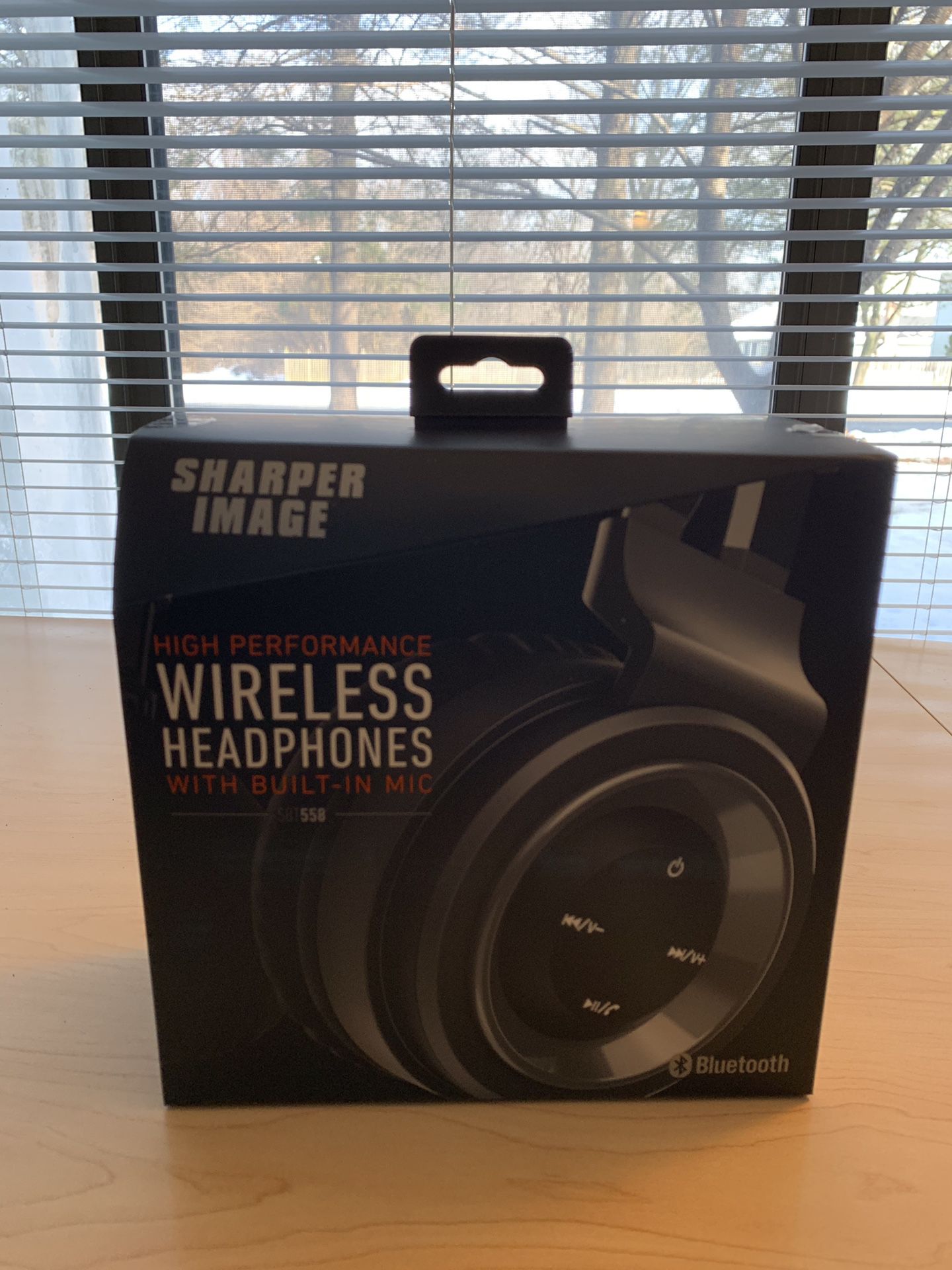 Sharper image wireless headphones with built in mic