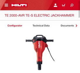 Hilti TE 2000-AVR Electric Jackhammer