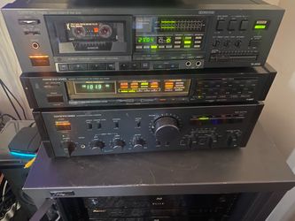 Onkyo inegra amp tuner and 3 head cassette player