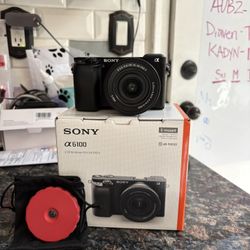 Sony a6100 (Mint) + Kit Lens + Pocket Disposable Lens — Bundle Deal