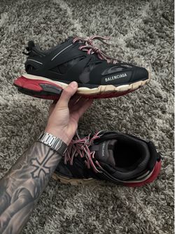Balenciaga Track Sneakers – Black/Red – Size 43 / US 10 – Authentic